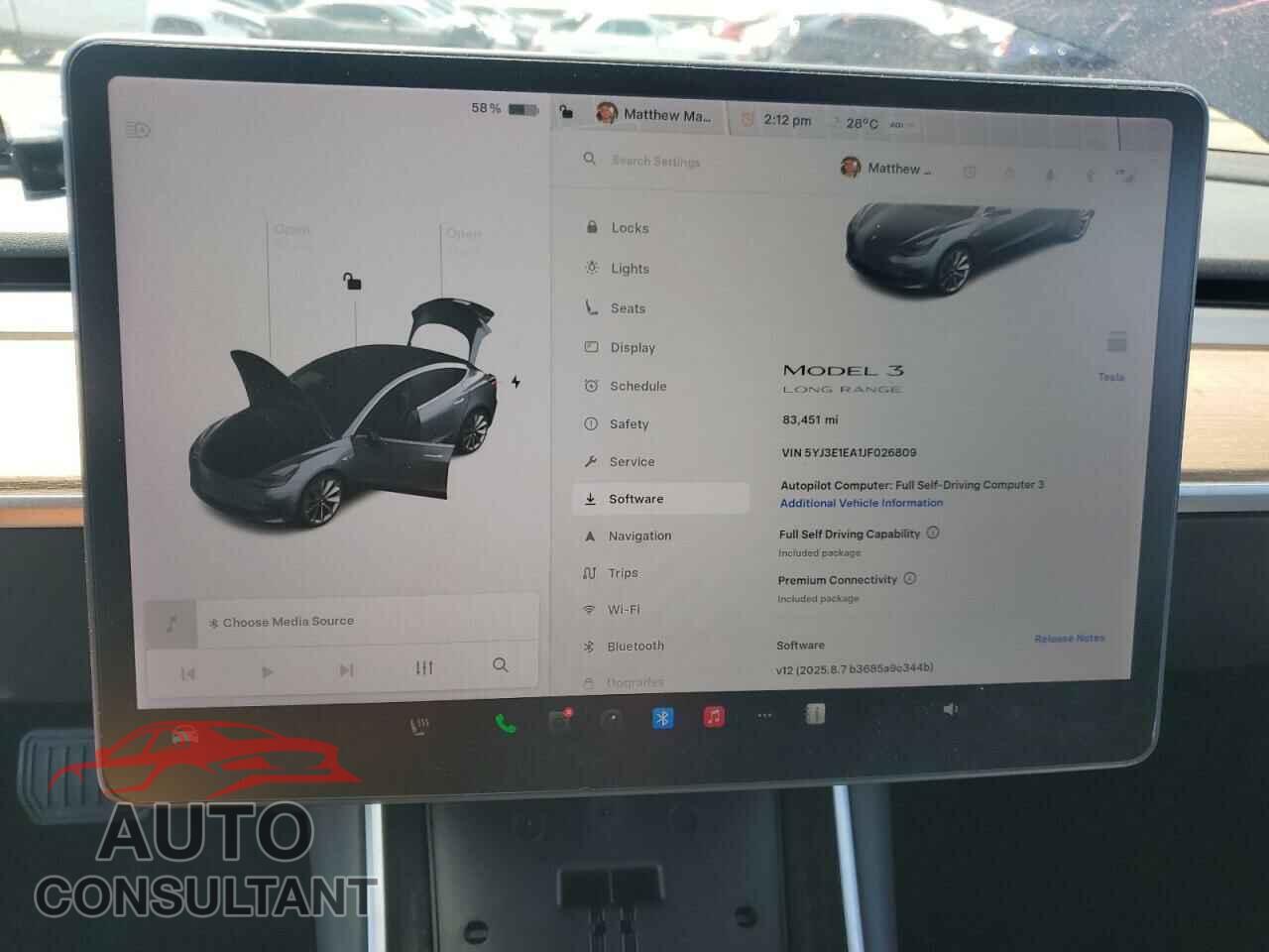 TESLA MODEL 3 2018 - 5YJ3E1EA1JF026809