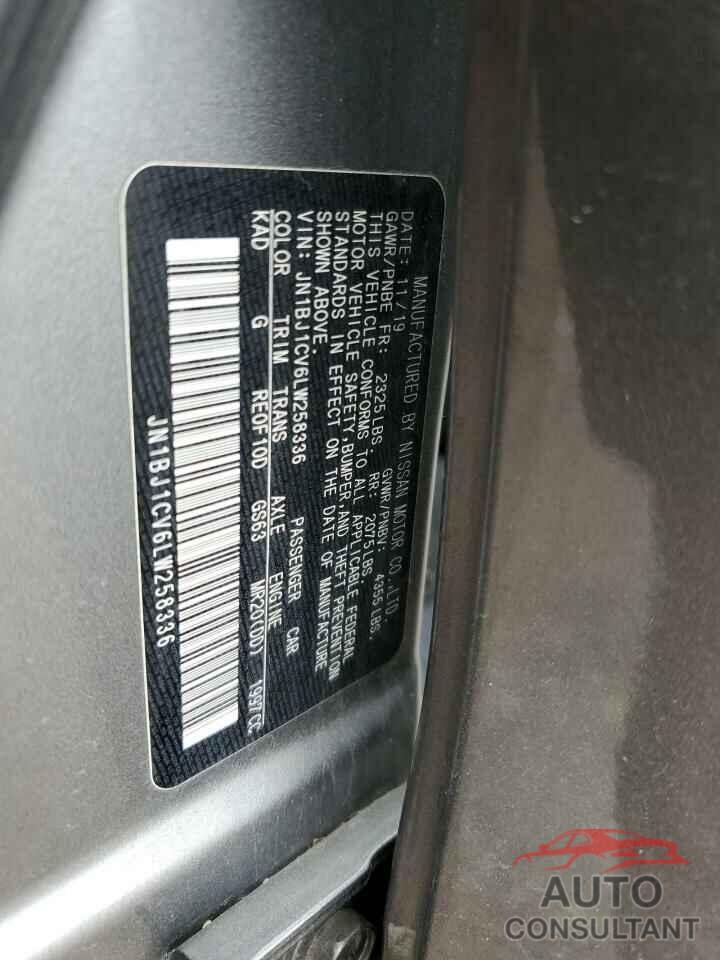 NISSAN ROGUE 2020 - JN1BJ1CV6LW258336