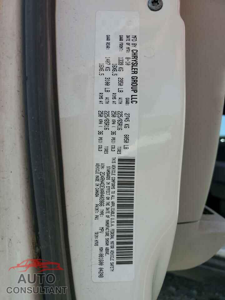 DODGE CARAVAN 2010 - 2D4RN4DEXAR402866