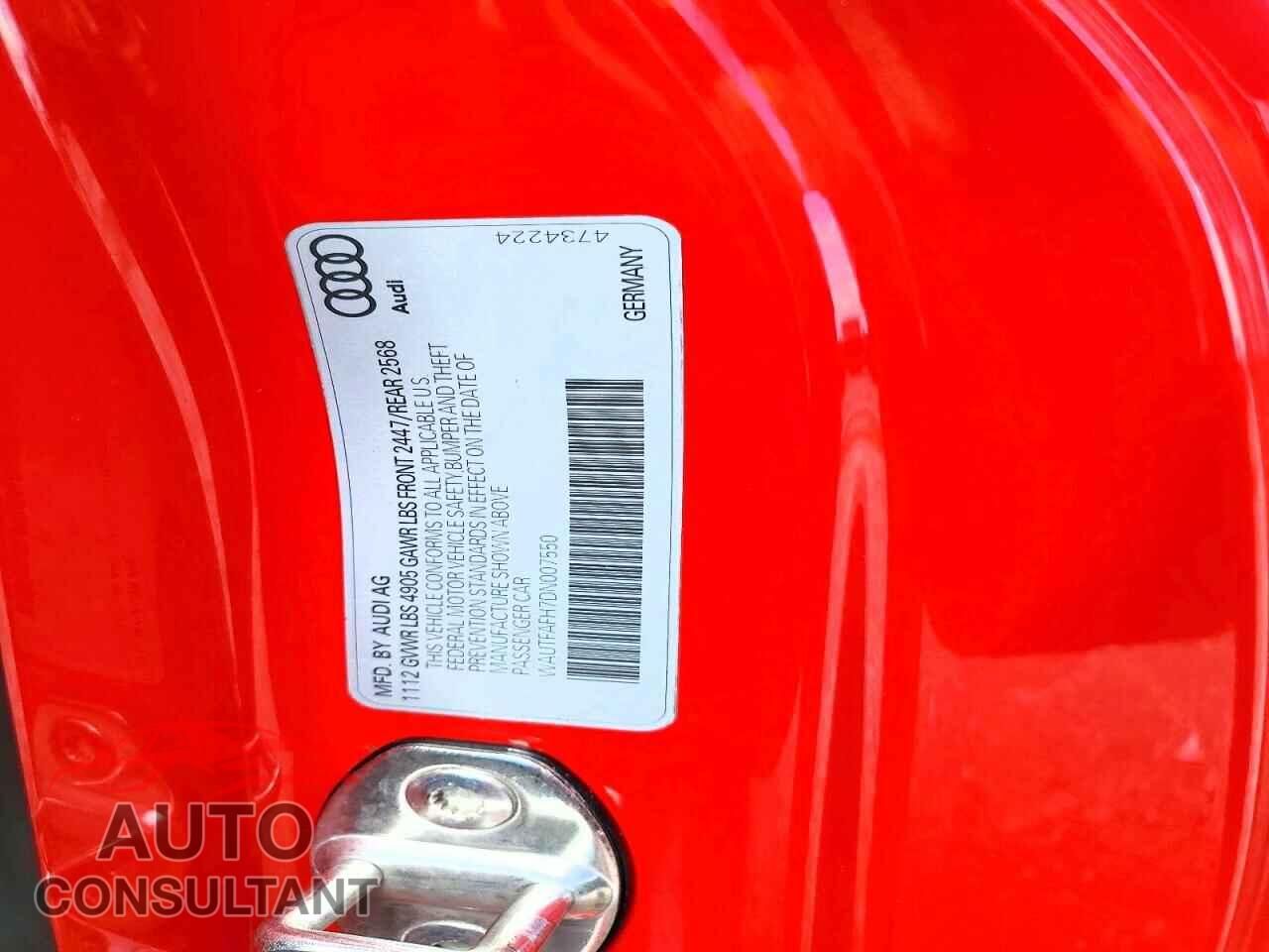 AUDI A5 2013 - WAUTFAFH7DN007550
