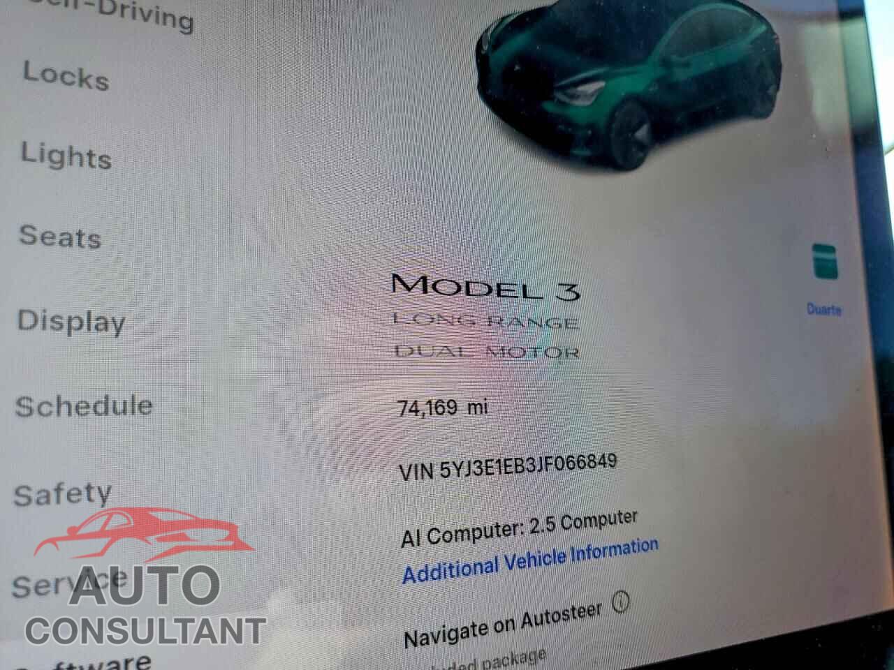 TESLA MODEL 3 2018 - 5YJ3E1EB3JF066849