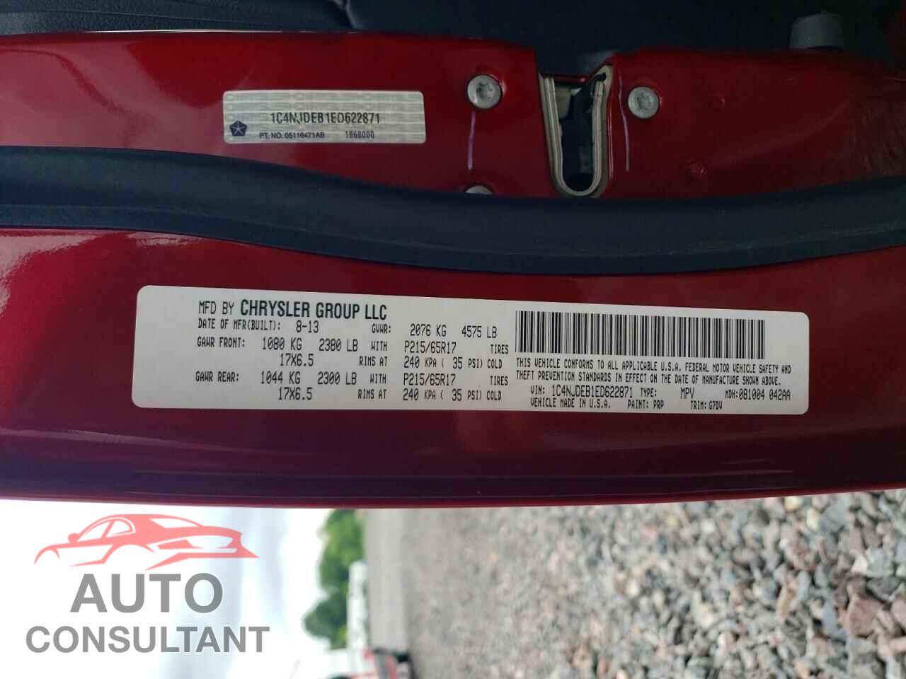 JEEP COMPASS 2014 - 1C4NJDEB1ED622871