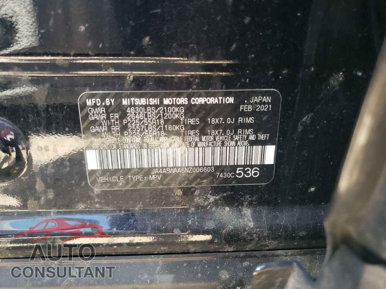 MITSUBISHI ECLIPSE 2022 - JA4ASWAA6NZ006603