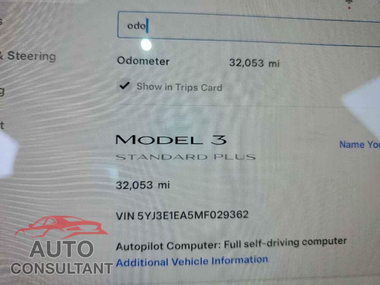 TESLA MODEL 3 2021 - 5YJ3E1EA5MF029362