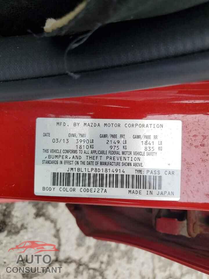 MAZDA 3 2013 - JM1BL1LP8D1814914