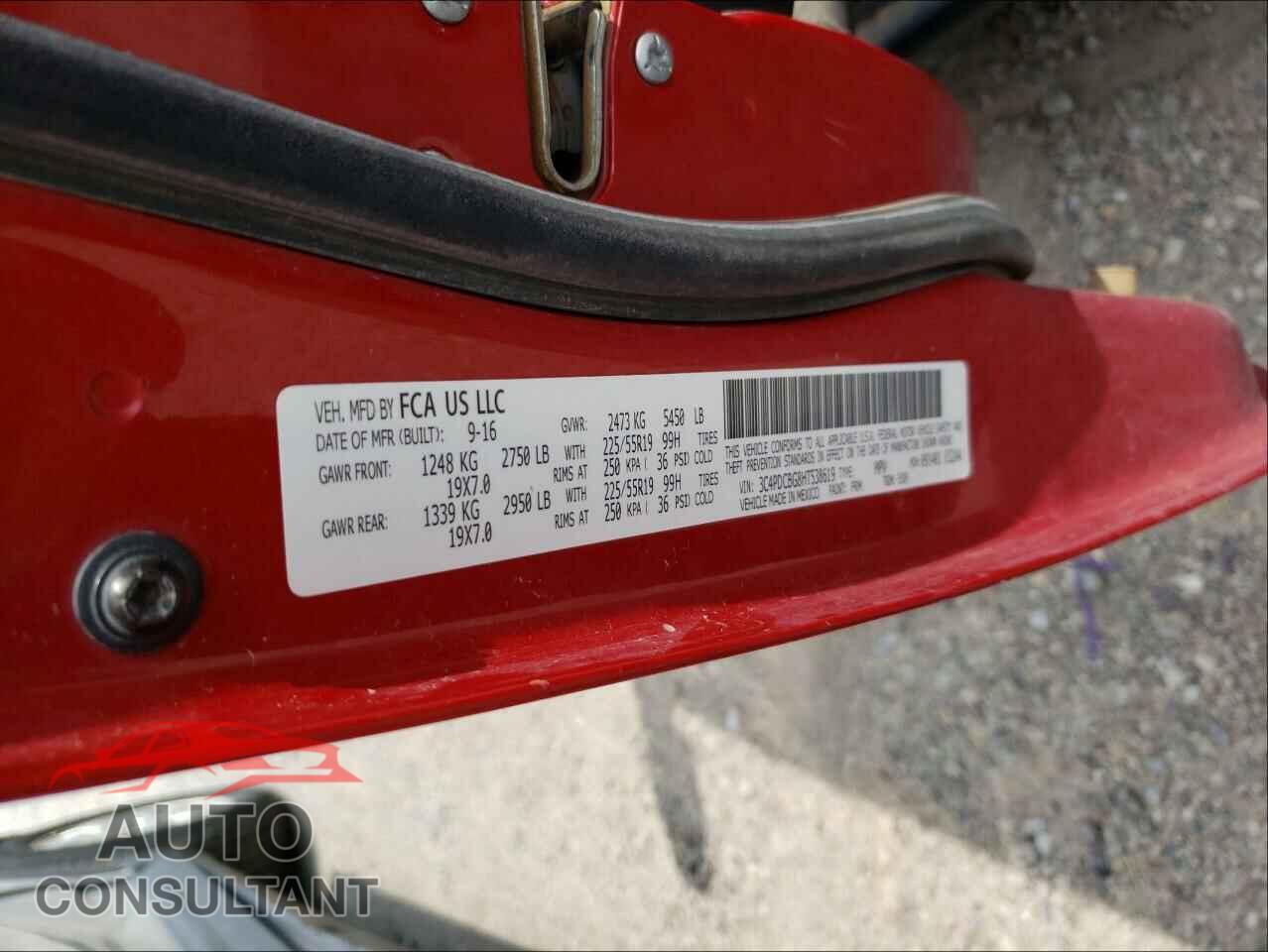 DODGE JOURNEY 2017 - 3C4PDCBG8HT538619