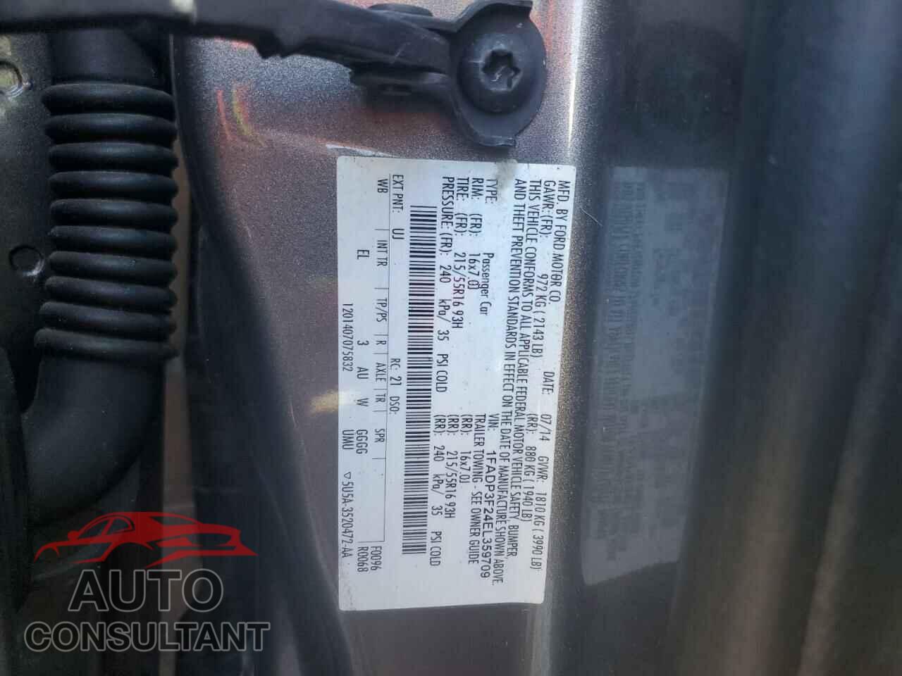 FORD FOCUS 2014 - 1FADP3F24EL359709