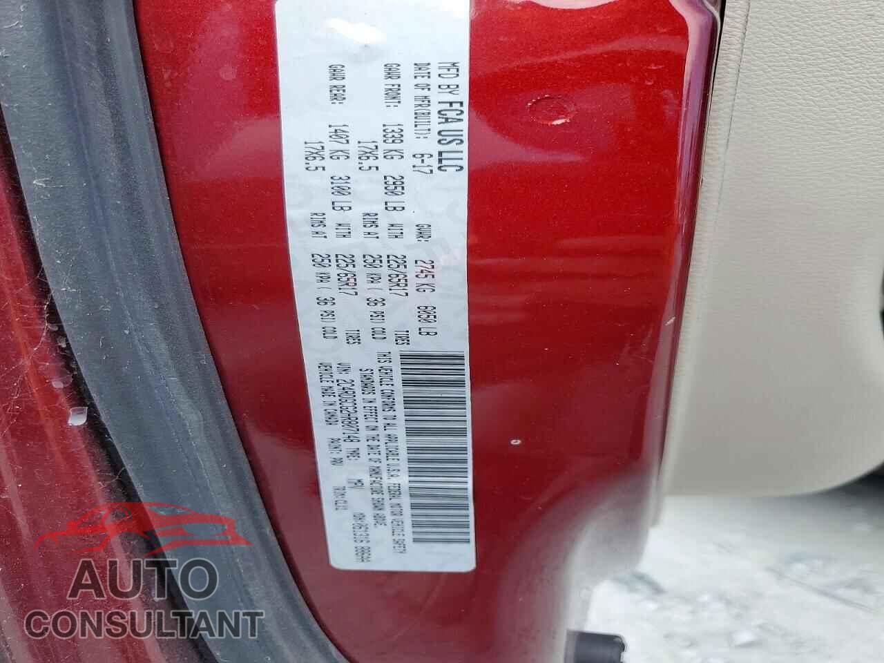 DODGE CARAVAN 2017 - 2C4RDGCG2HR807148