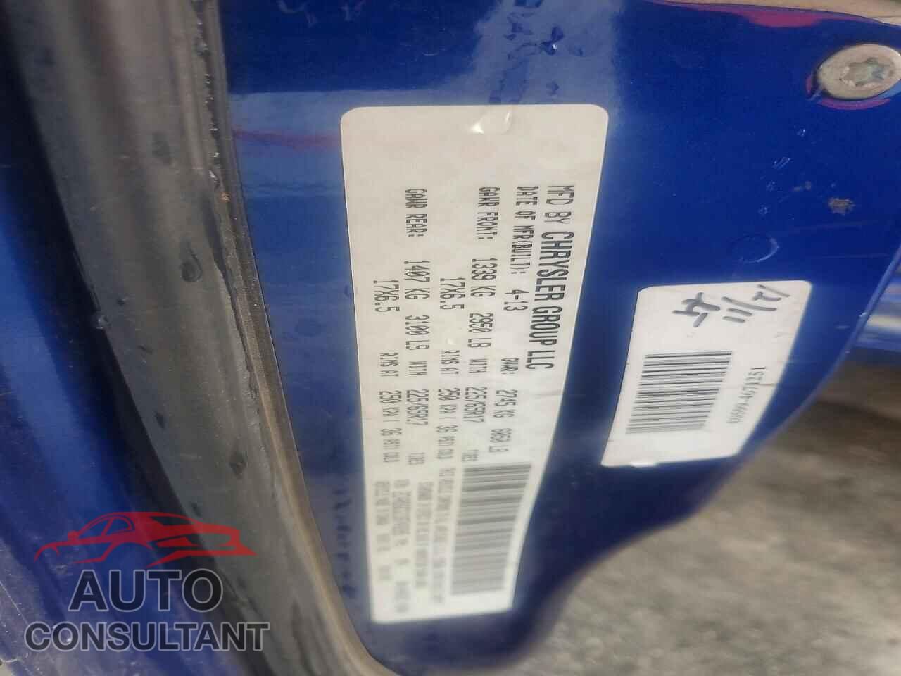 DODGE CARAVAN 2013 - 2C4RDGCG1DR749205
