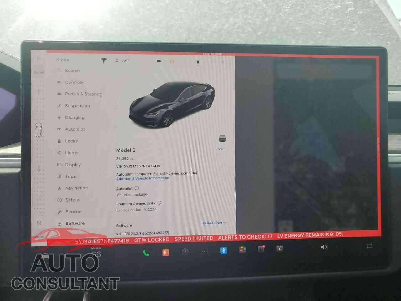 TESLA MODEL S 2022 - 5YJSA1E57NF477419