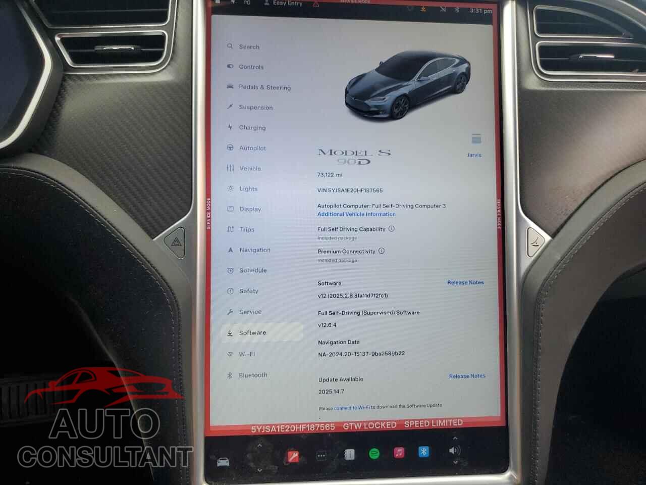 TESLA MODEL S 2017 - 5YJSA1E20HF187565