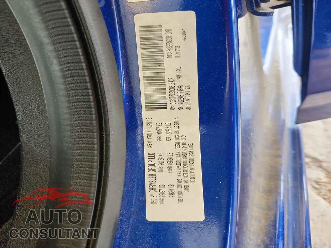 DODGE AVENGER 2013 - 1C3CDZCB9DN619437
