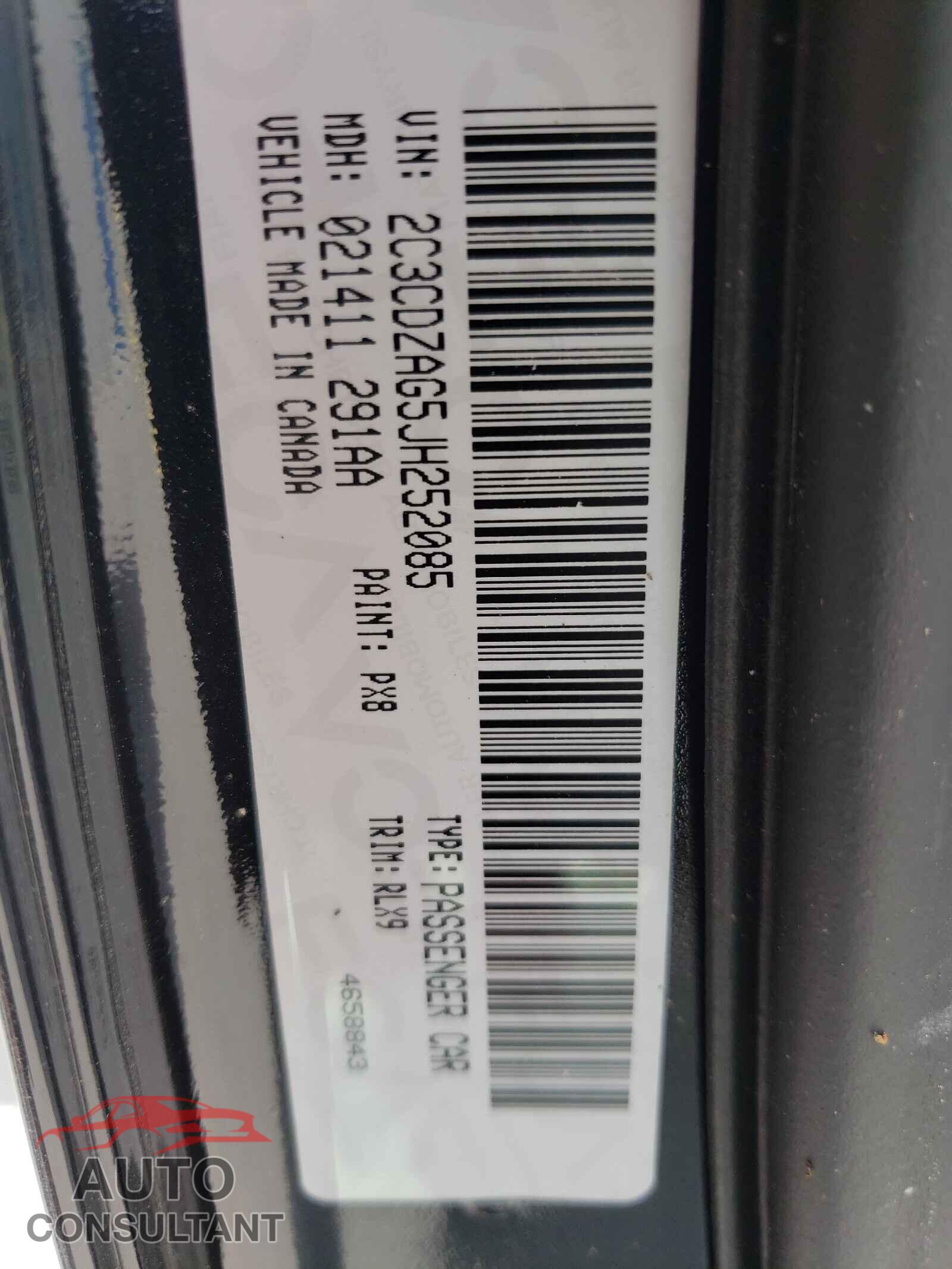 DODGE CHALLENGER 2018 - 2C3CDZAG5JH252085