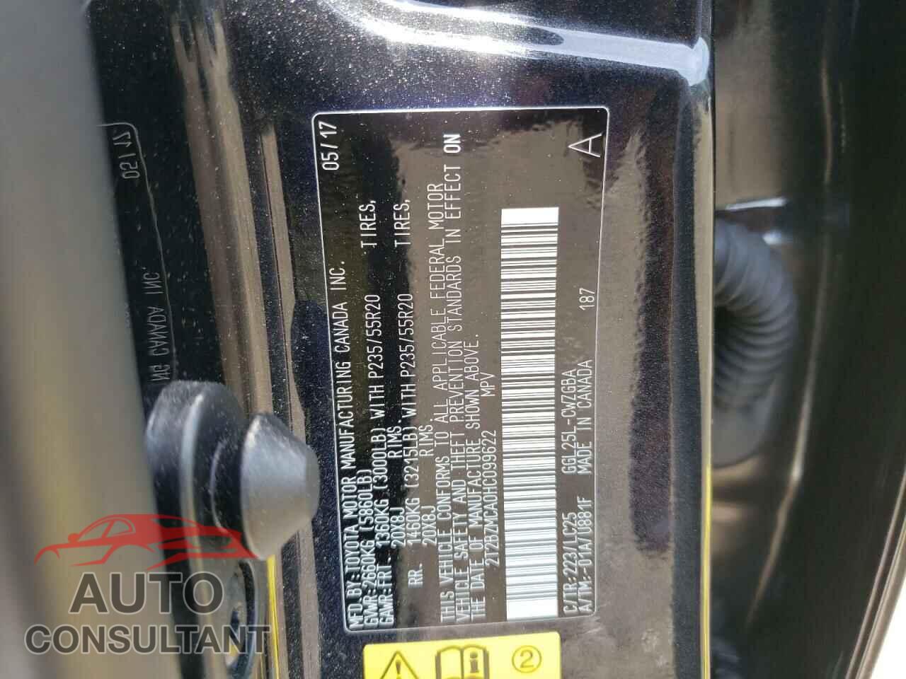 LEXUS RX350 2017 - 2T2BZMCA0HC099622