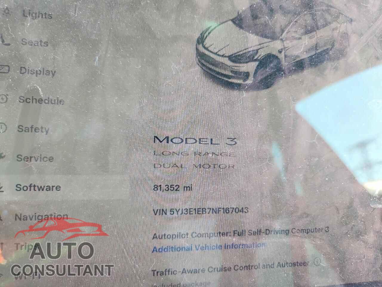 TESLA MODEL 3 2022 - 5YJ3E1EB7NF167043