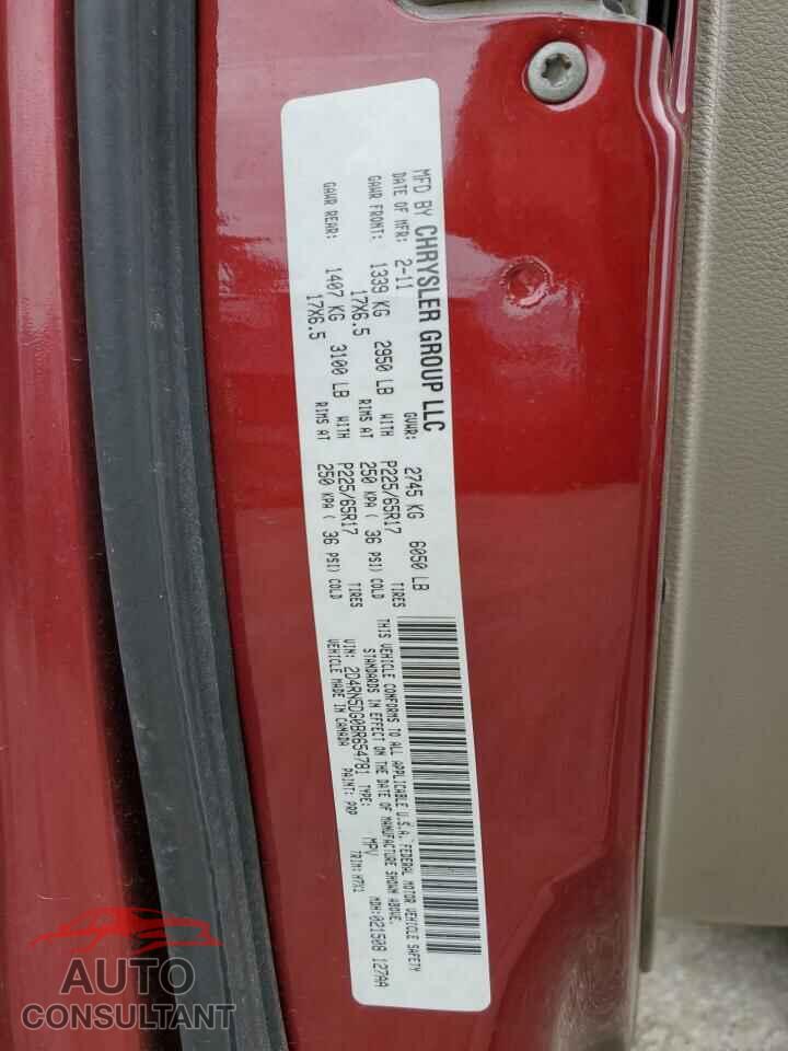 DODGE CARAVAN 2011 - 2D4RN5DG0BR654781