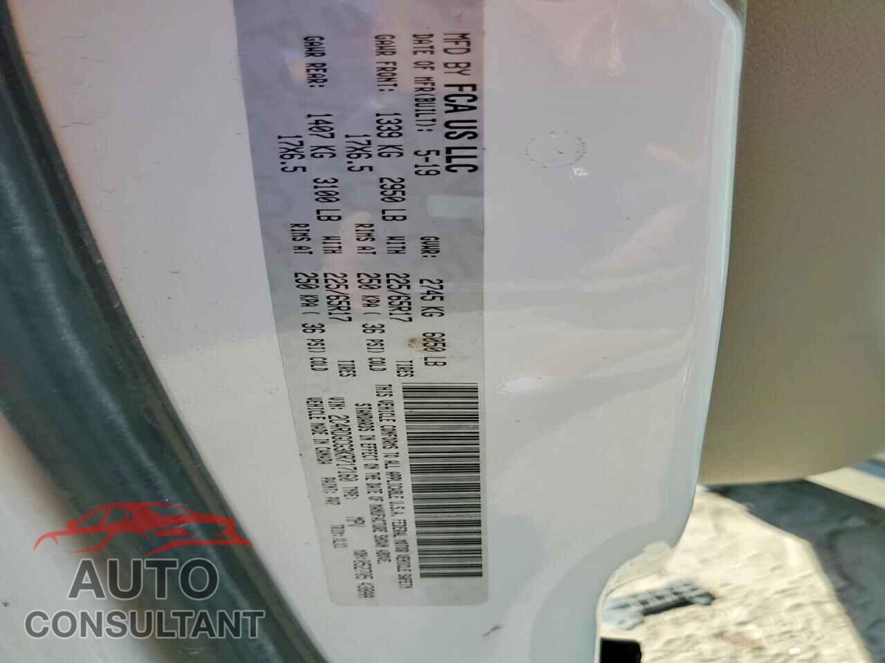 DODGE CARAVAN 2019 - 2C4RDGCG3KR717160