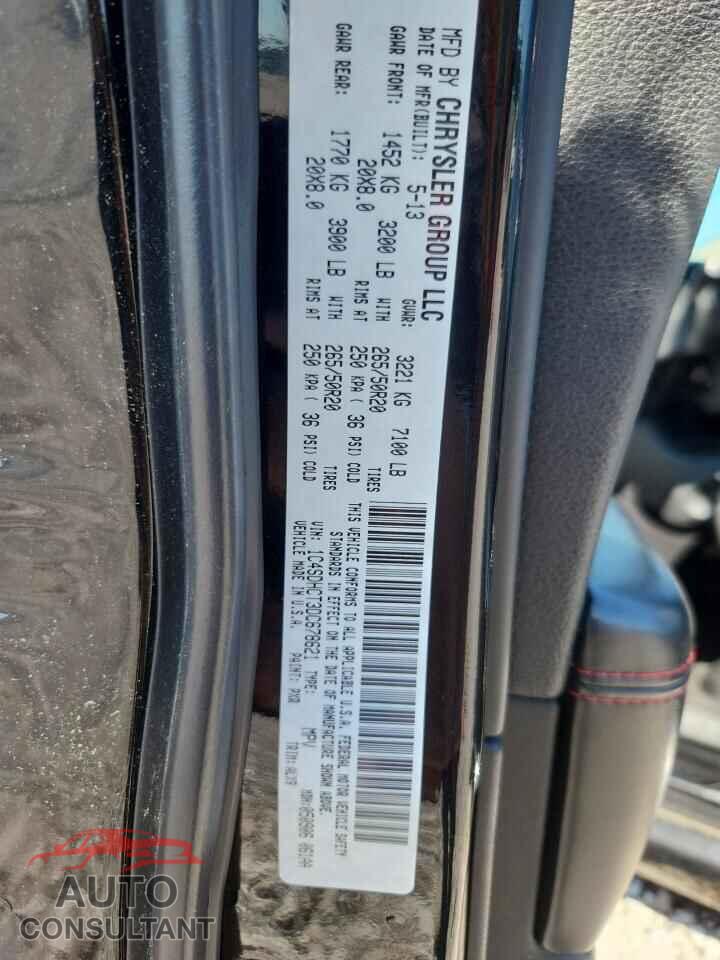 DODGE DURANGO 2013 - 1C4SDHCT3DC678621