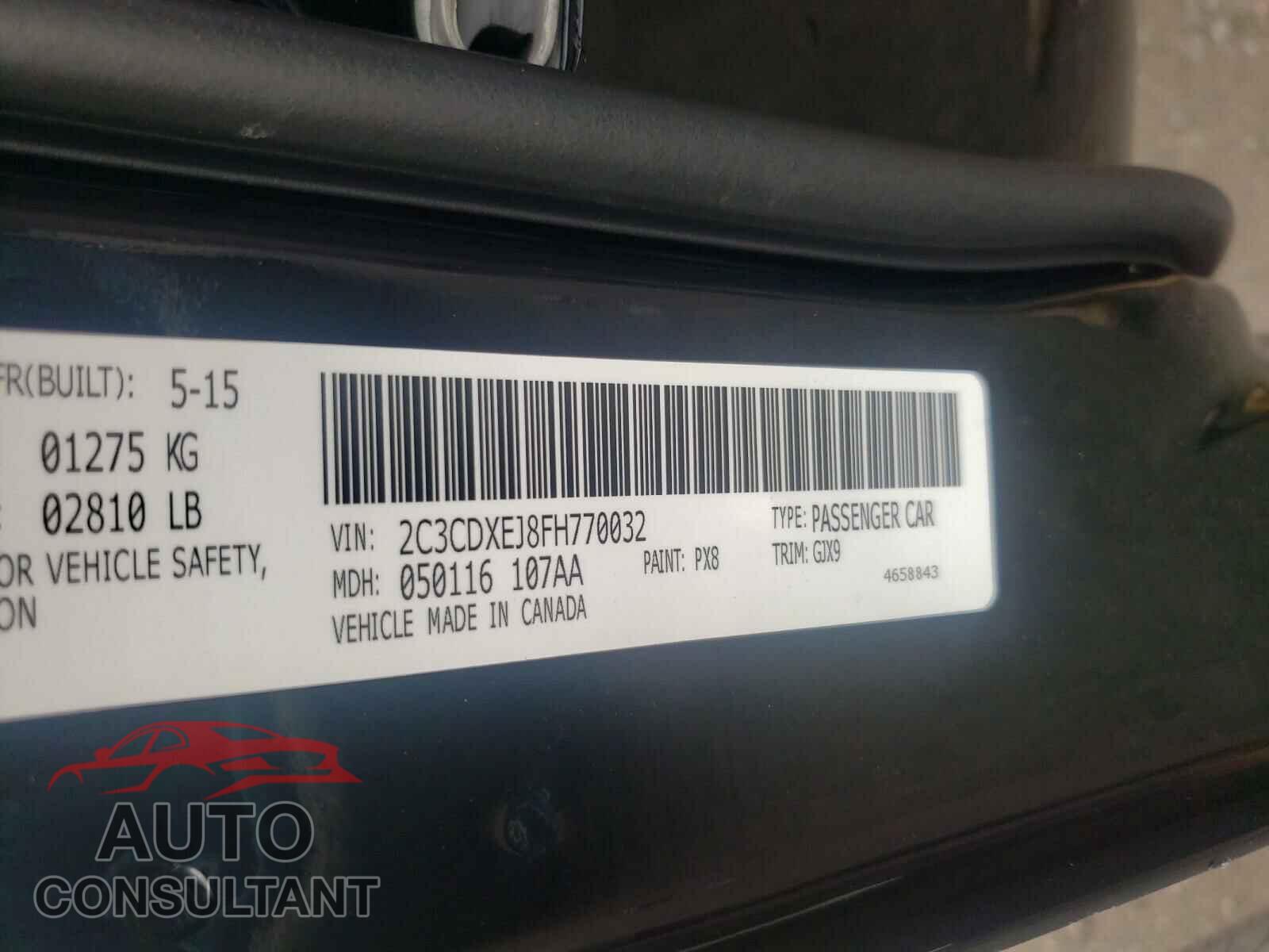 DODGE CHARGER 2015 - 2C3CDXEJ8FH770032