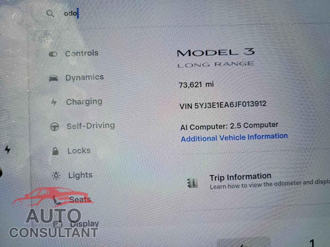 TESLA MODEL 3 2018 - 5YJ3E1EA6JF013912