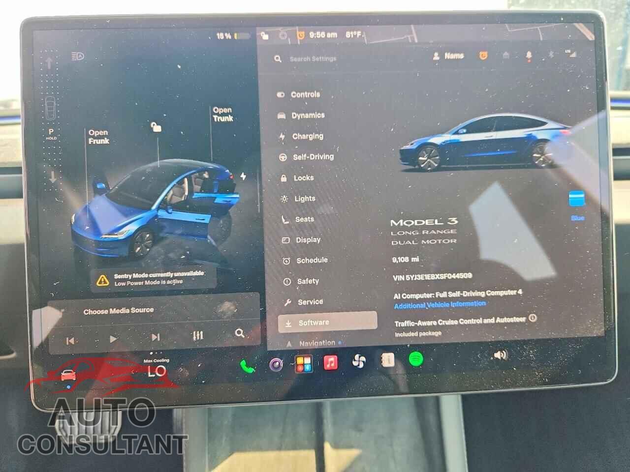 TESLA MODEL 3 2025 - 5YJ3E1EBXSF044509