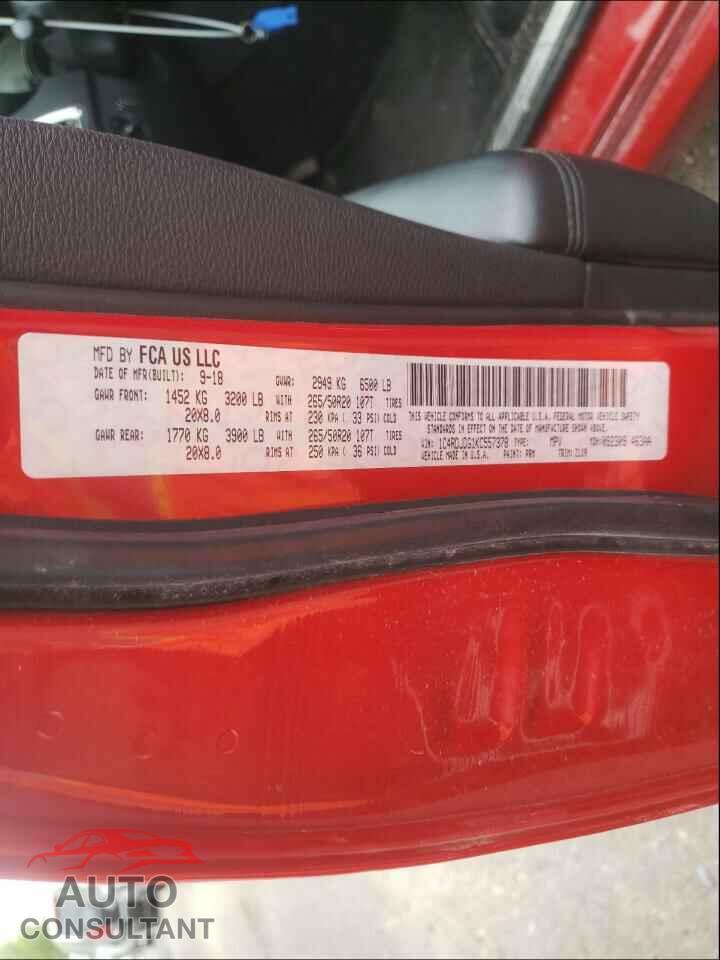 DODGE DURANGO 2019 - 1C4RDJDG1KC557378