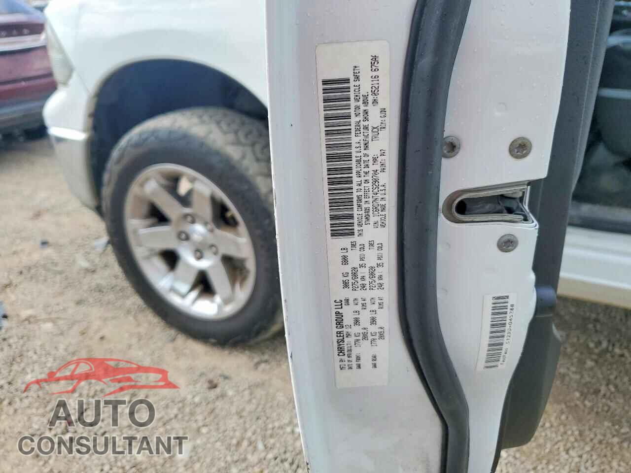 DODGE RAM 1500 2012 - 1C6RD7NT4CS290704