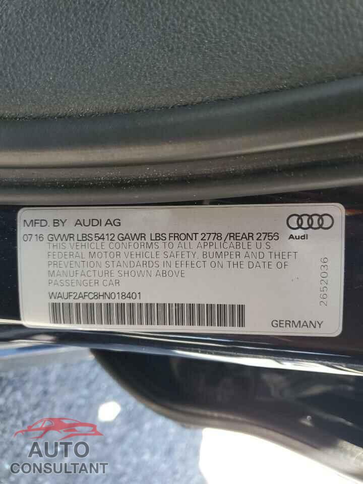 AUDI A6 2017 - WAUF2AFC8HN018401
