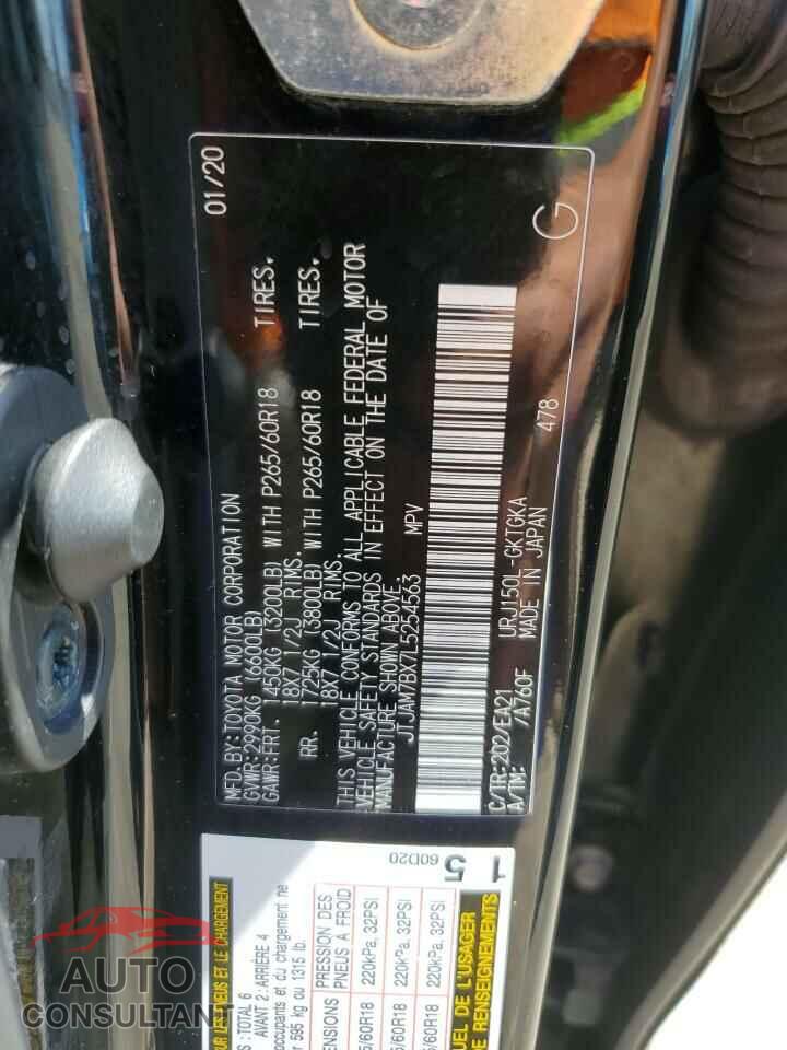 LEXUS GX 2020 - JTJAM7BX7L5254563
