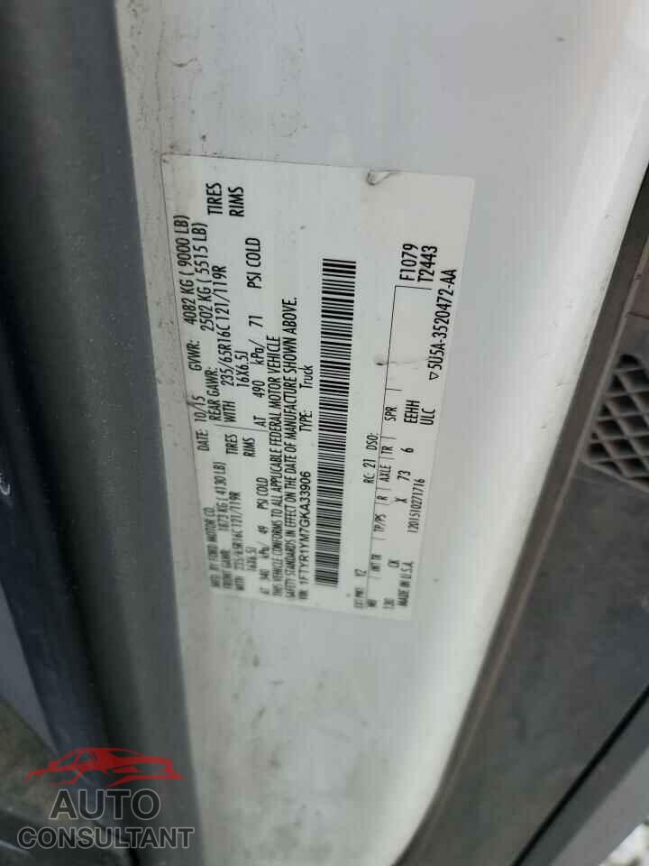 FORD TRANSIT 2016 - 1FTYR1YM7GKA33906