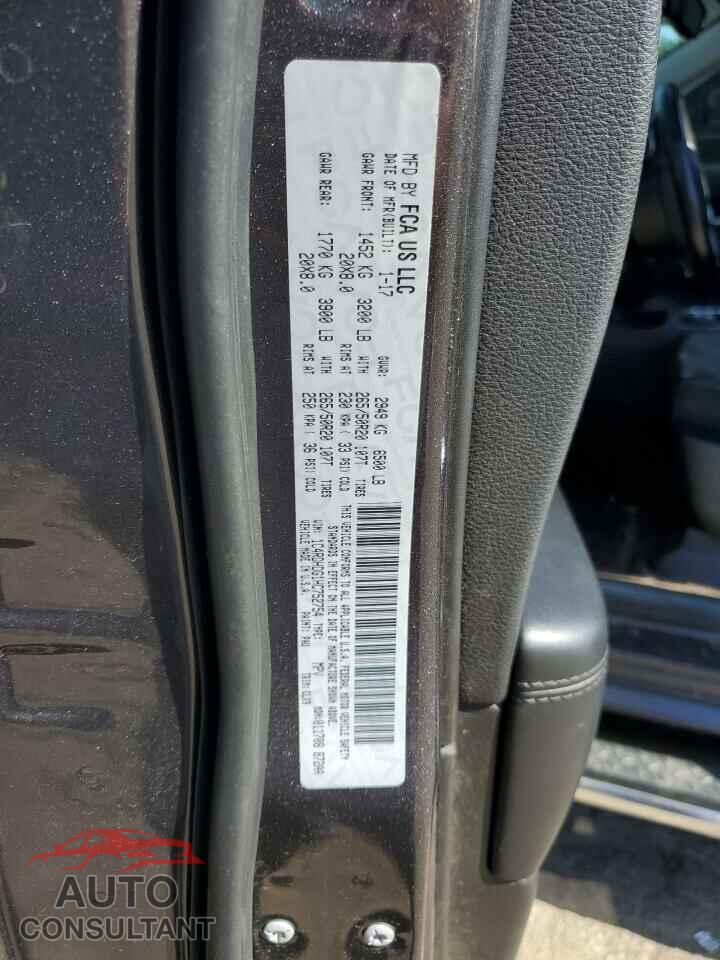 DODGE DURANGO 2017 - 1C4RDHDG1HC752754