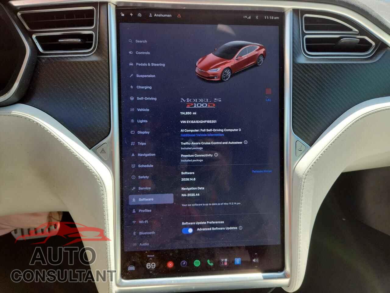 TESLA MODEL S 2017 - 5YJSA1E42HF185351
