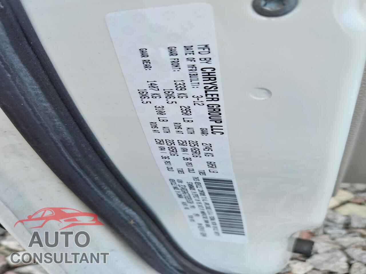 DODGE RAM VAN 2012 - 2C4RDGAG7CR281630