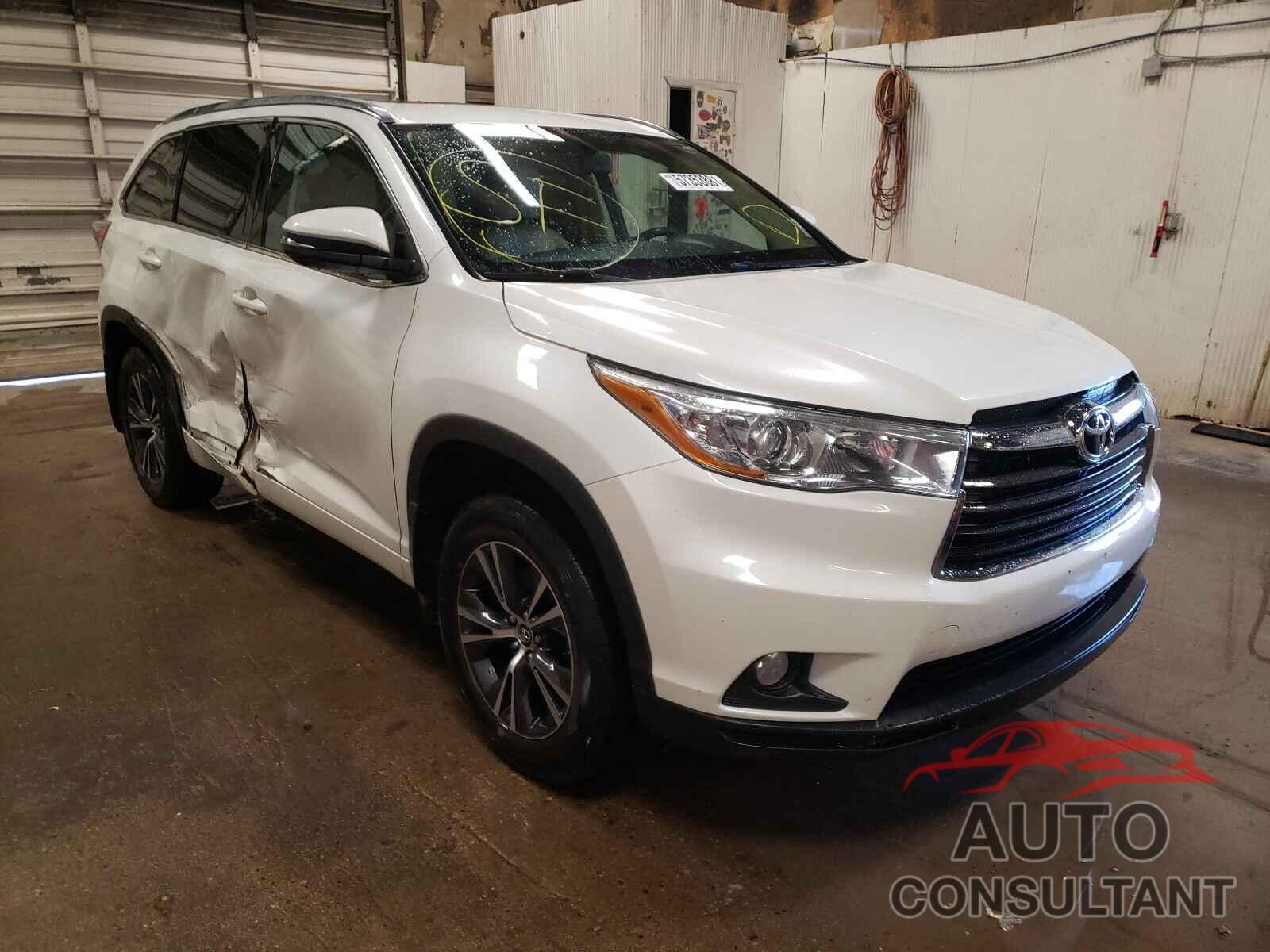 TOYOTA HIGHLANDER 2016 - 5TDJKRFH5GS336119