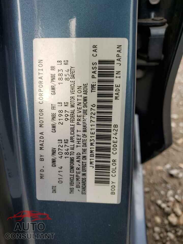 MAZDA 3 2014 - JM1BM1M31E1177276