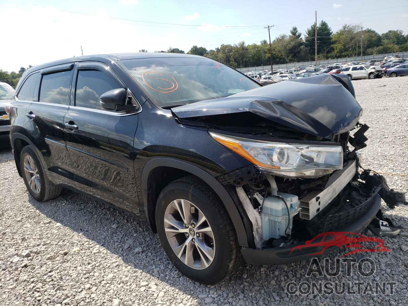 TOYOTA HIGHLANDER 2016 - 5TDBKRFH0GS284287