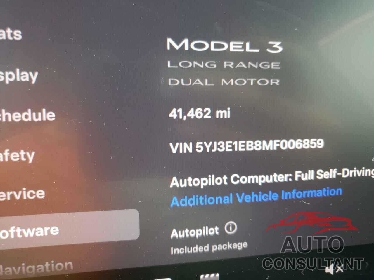 TESLA MODEL 3 2021 - 5YJ3E1EB8MF006859
