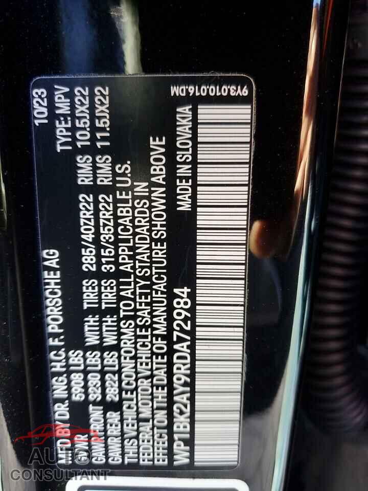 PORSCHE CAYENNE 2024 - WP1BK2AY9RDA72984