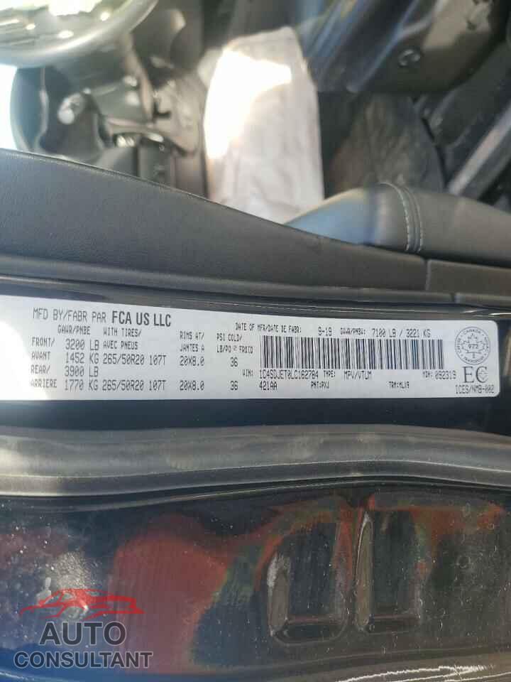 DODGE DURANGO 2020 - 1C4SDJET0LC162784