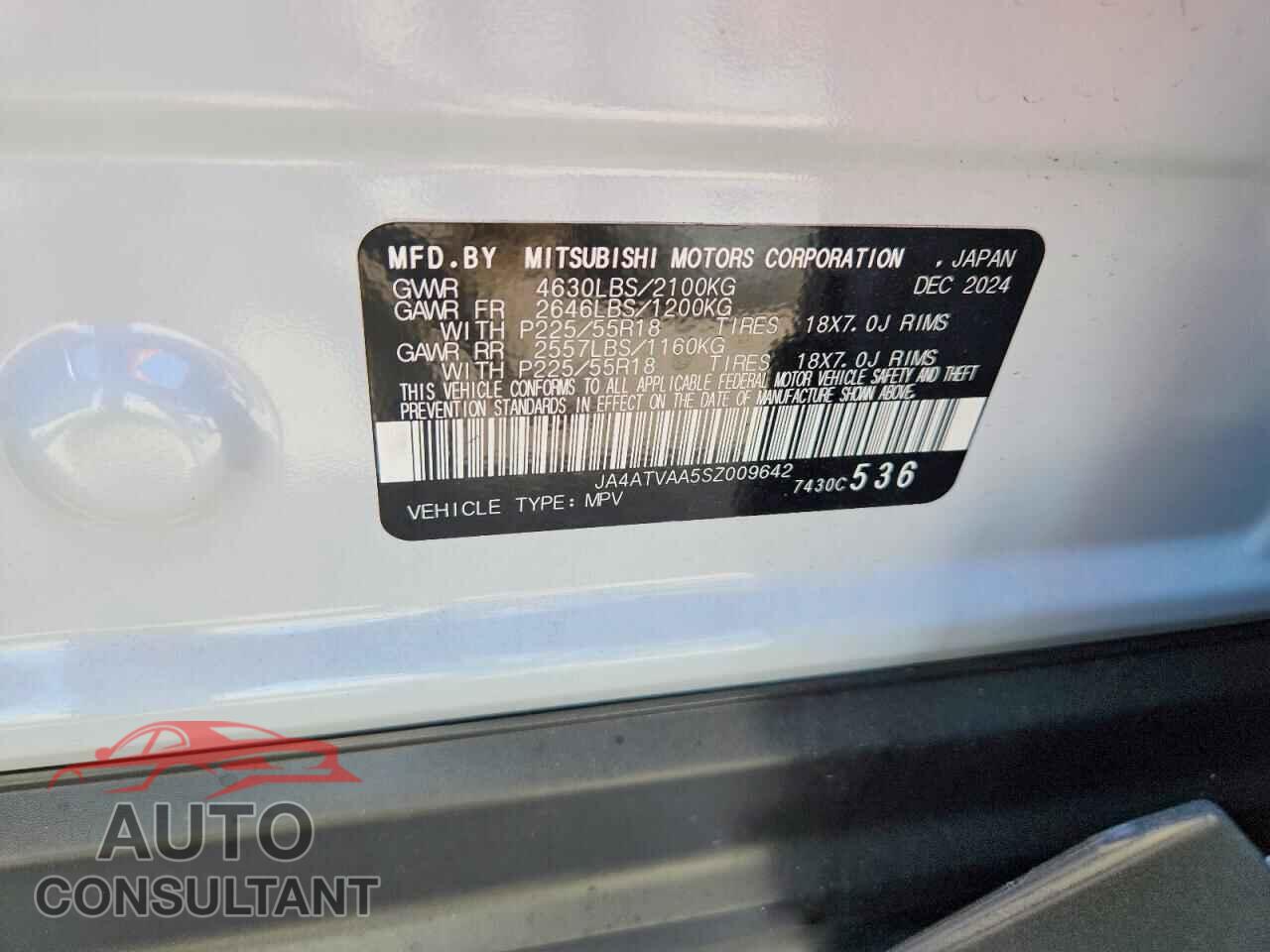 MITSUBISHI ECLIPSE 2025 - JA4ATVAA5SZ009642