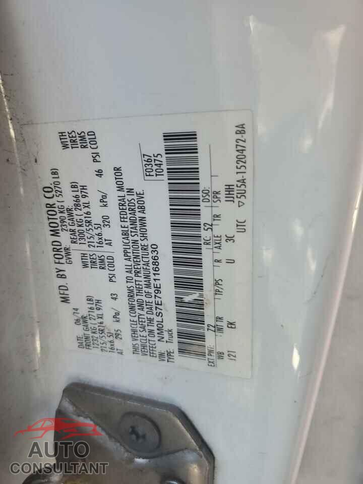 FORD TRANSIT 2014 - NM0LS7E79E1168630