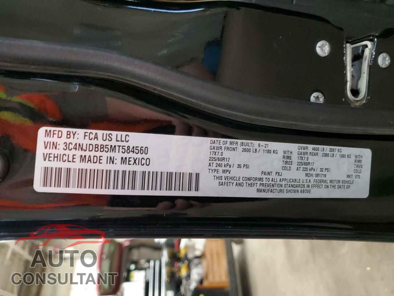 JEEP COMPASS 2021 - 3C4NJDBB5MT584560
