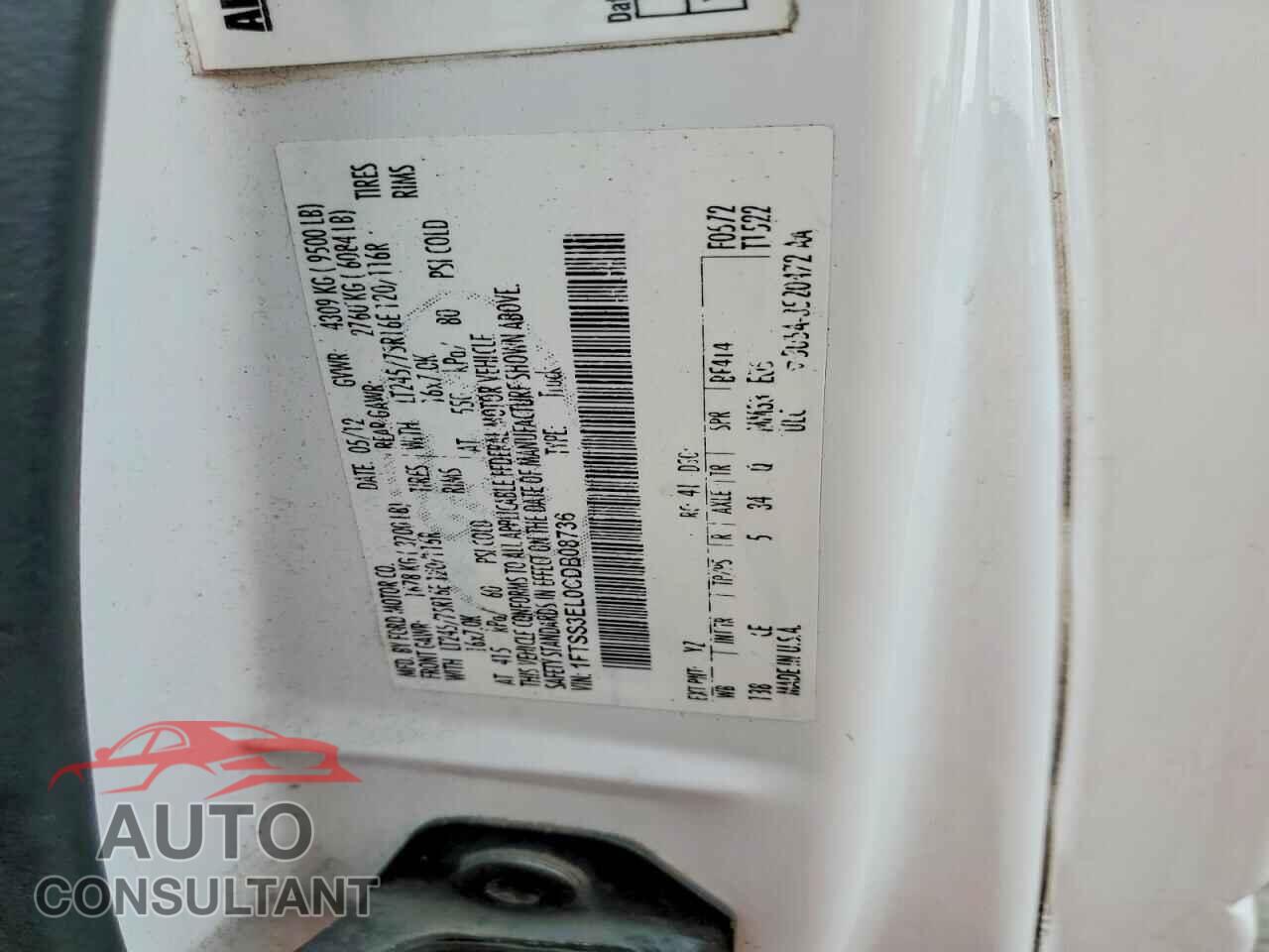 FORD ECONOLINE 2012 - 1FTSS3EL0CDB08736