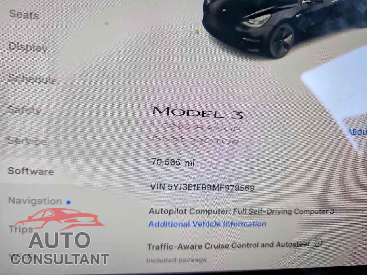 TESLA MODEL 3 2021 - 5YJ3E1EB9MF979569