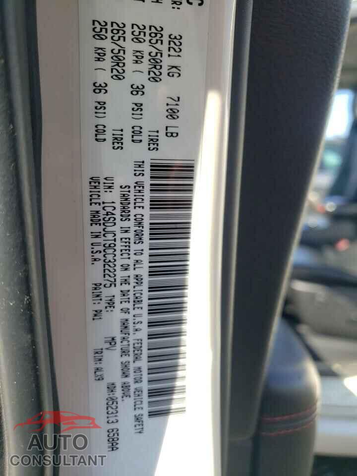 DODGE DURANGO 2012 - 1C4SDJCT9CC322275