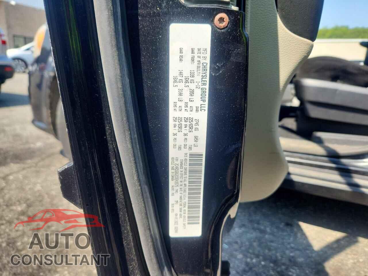 DODGE CARAVAN 2012 - 2C4RDGBG2CR243575