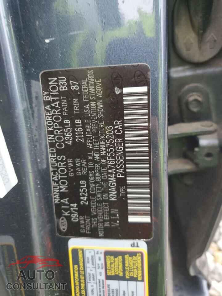KIA OPTIMA 2015 - KNAGM4A76F5575203