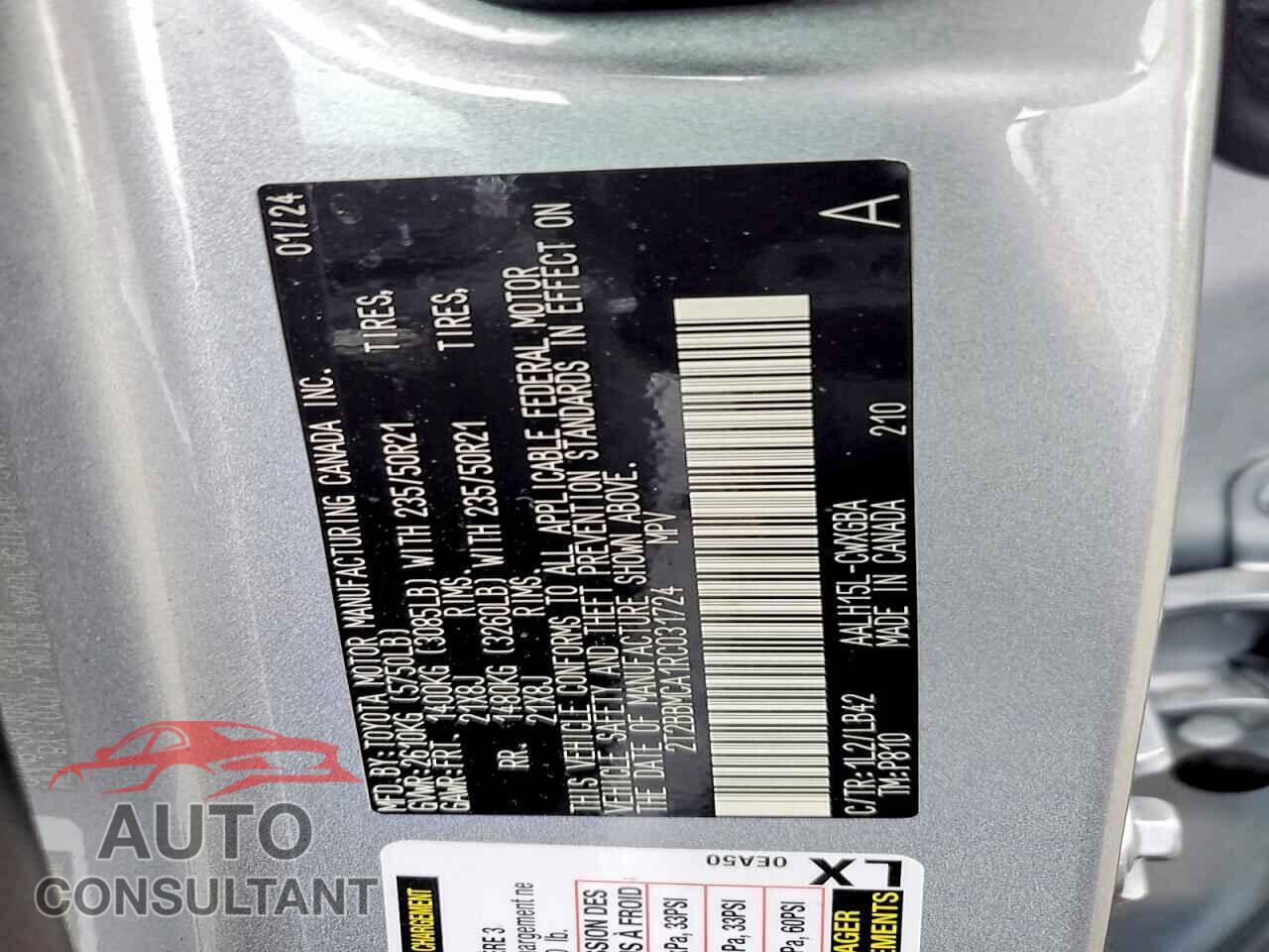 LEXUS UNKNOWN 2024 - 2T2BBMCA1RC031724