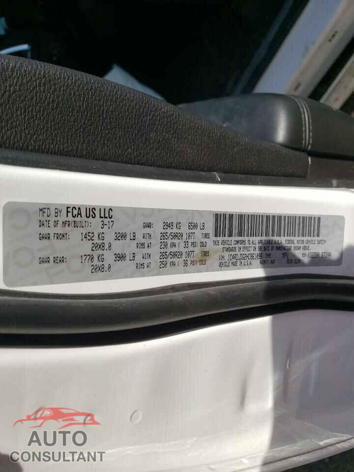 DODGE DURANGO 2017 - 1C4RDJDG2HC861098