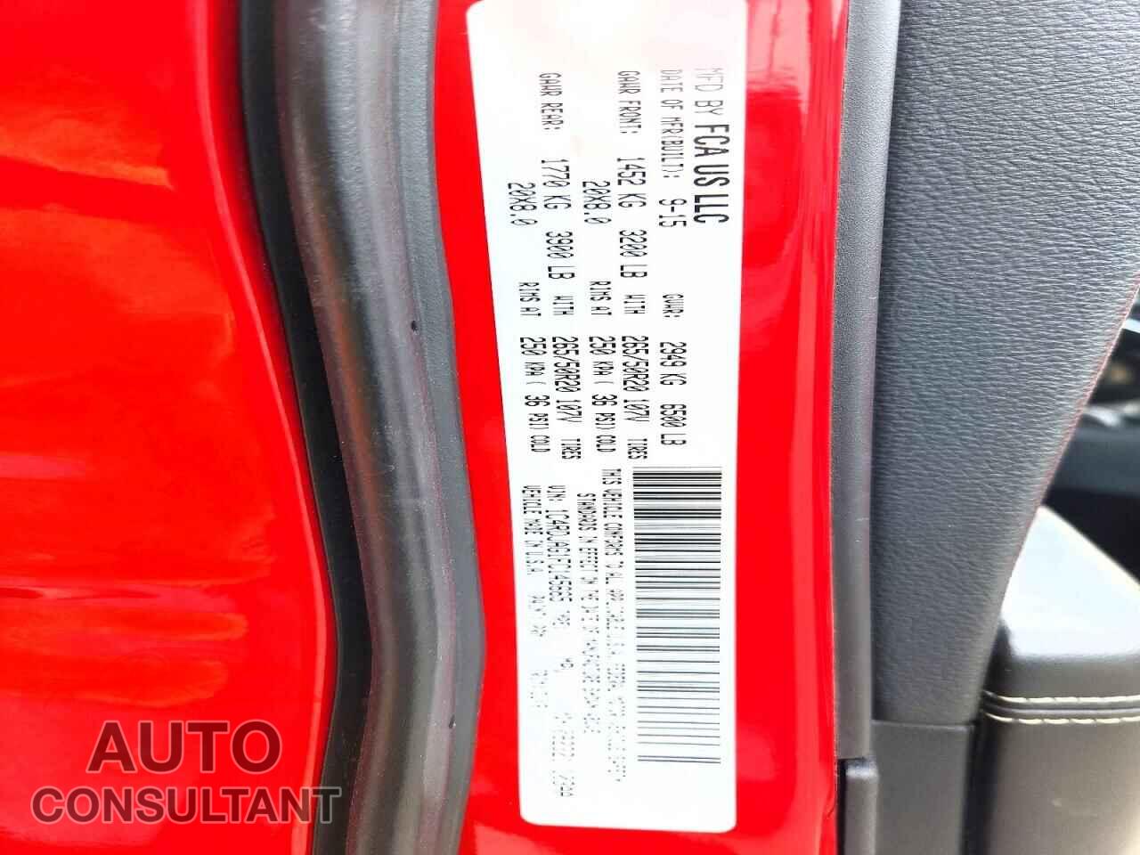 DODGE DURANGO 2015 - 1C4RDJAG1FC145665